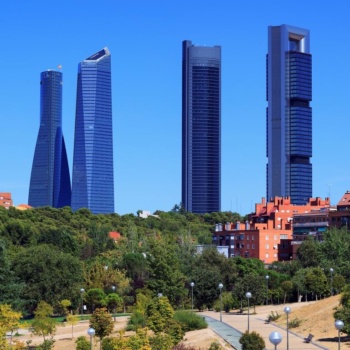 four modern skyscrapers